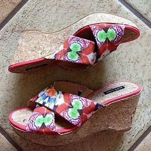 Alex Marie Cork Wedge Sandals